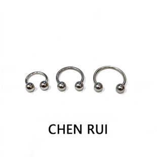 唇环钛钢马蹄环鼻中隔c环替换钉外螺纹基础环耳骨钉穿刺饰品