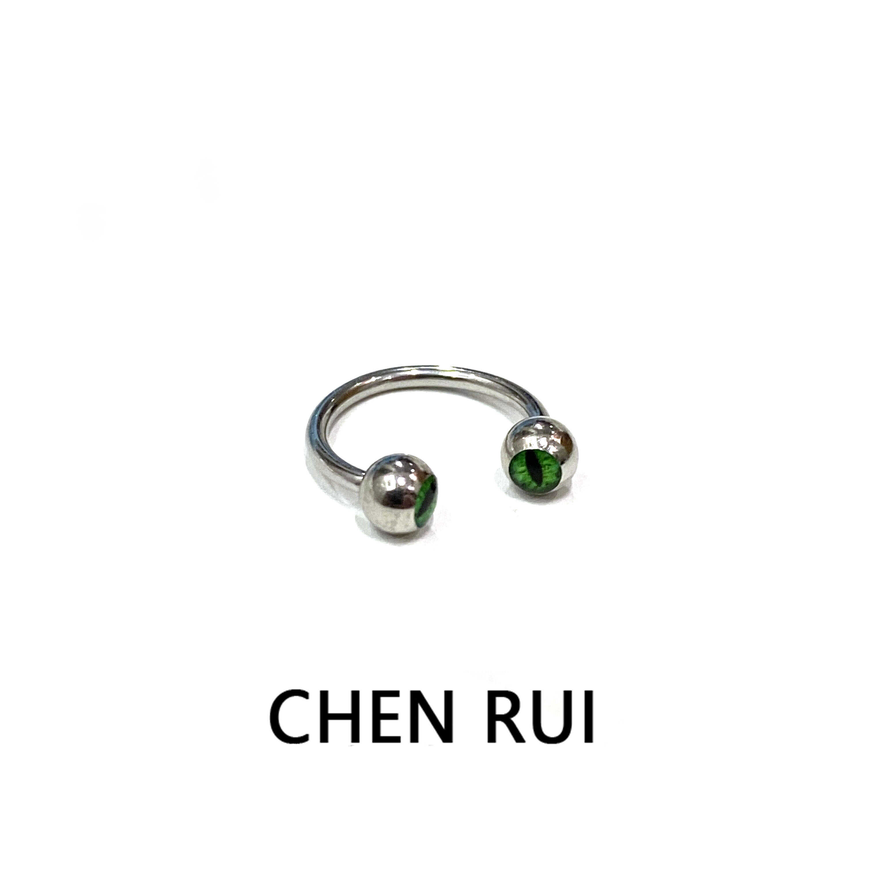 朋克辣妹钛钢滴油眼珠子