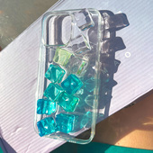 立体冰块苹果17原创iphone16promax新款 手机壳15蓝色14滴胶13透明8plus保护套12mini女7硅胶xr小众se夏天适用