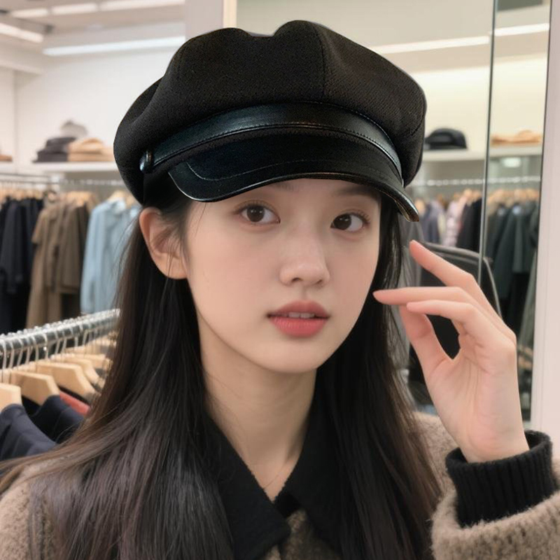 2025秋冬复古贝雷帽显脸小八角帽