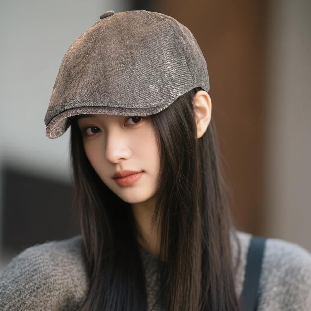 2025新款秋冬复古前进帽女大头围气质百搭显脸小鸭舌帽贝雷帽潮款,服饰配件/皮带/帽子/围巾,帽子,淘宝优惠券,粉丝福利购,淘宝优惠卷