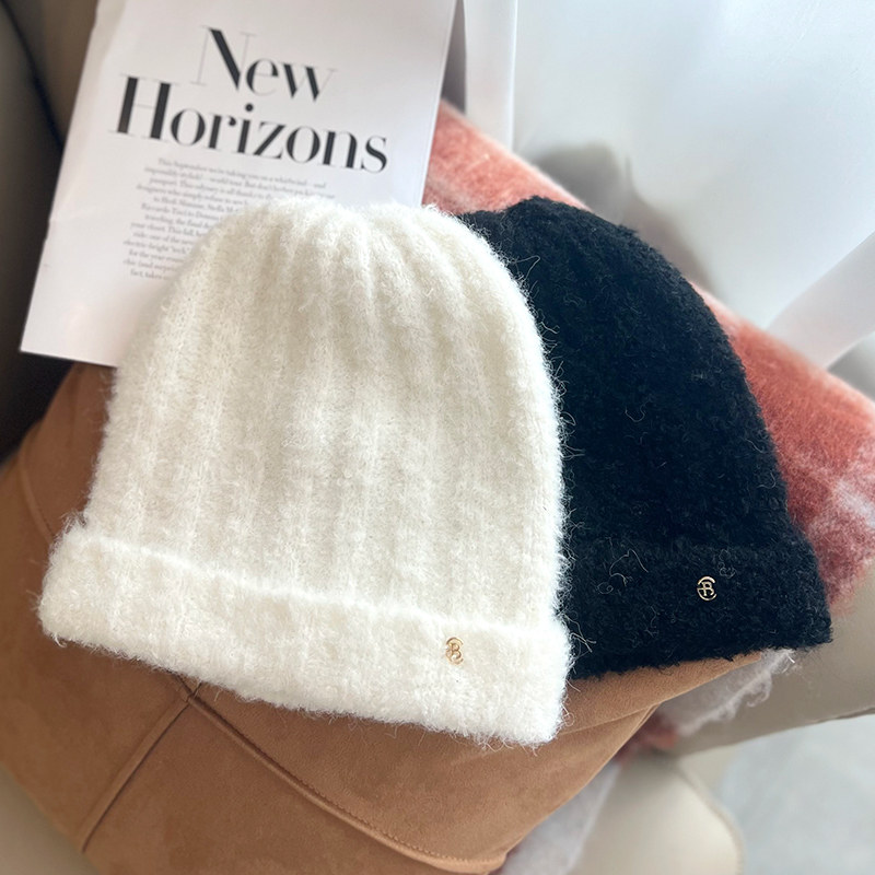 惠多星针织帽毛线帽女保暖黑色