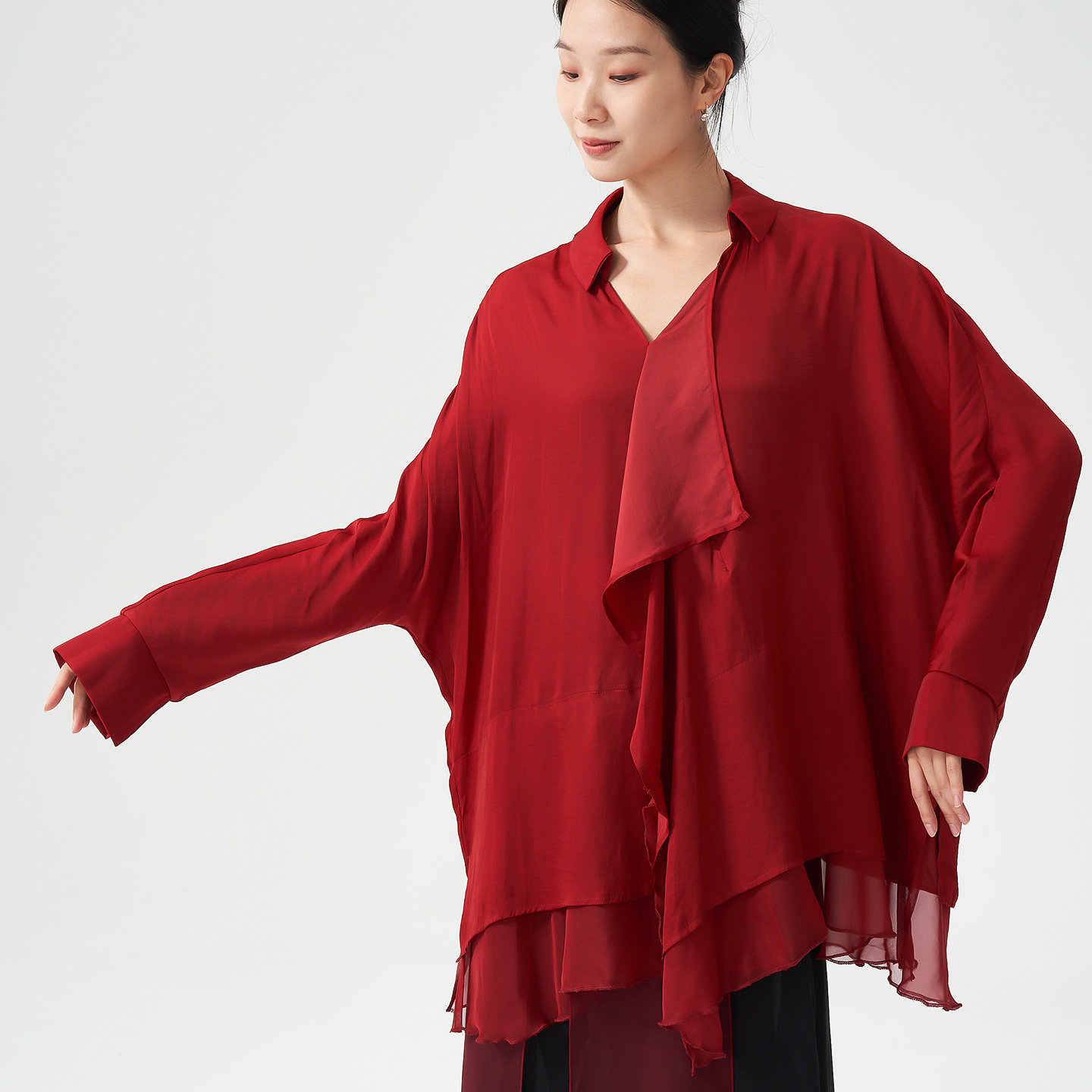 美人画卷/余情/世界赠与我的古典现代国风爵士舞蹈练功演出服衬衫