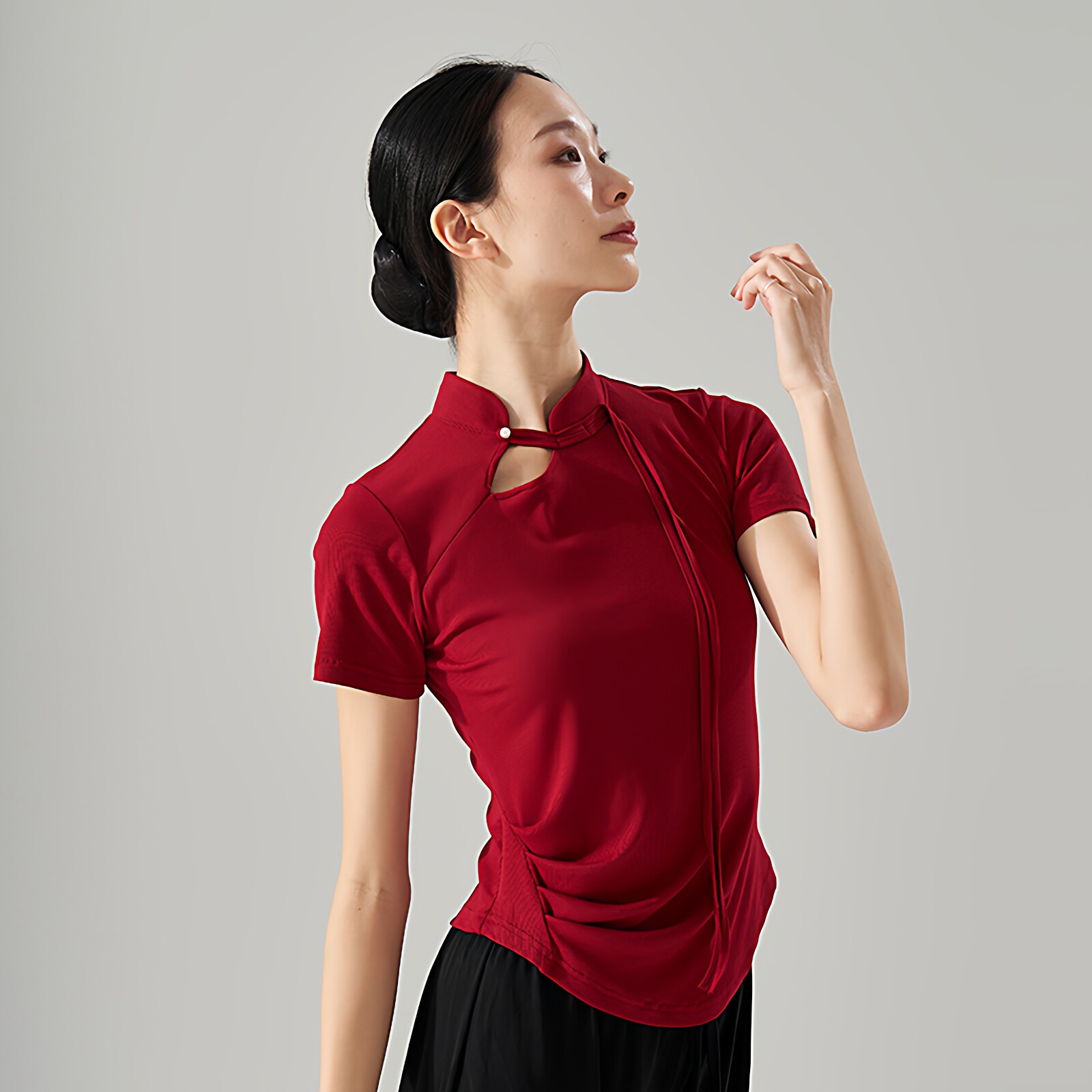 春夏短袖舞蹈上衣2025新款中国舞古典现代舞练功演出服套装一整套
