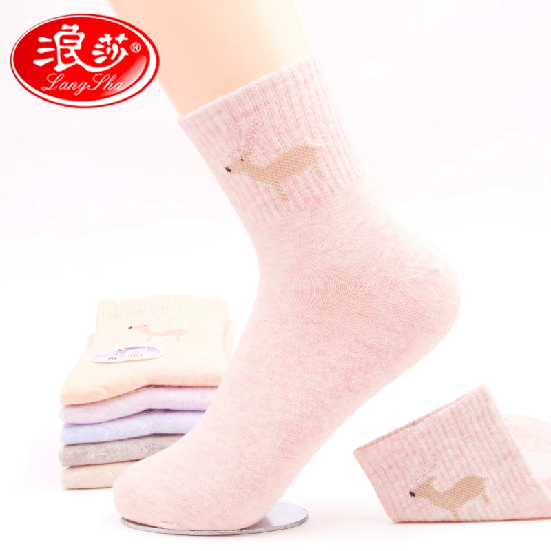 女士袜子女款纯棉日系棉袜中筒袜