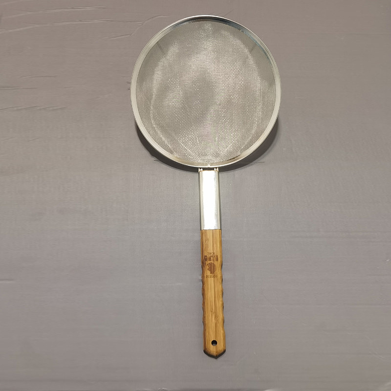 80目过滤网带手柄304不锈钢双层带钢架漏勺超细过滤豆浆油渣豆腐