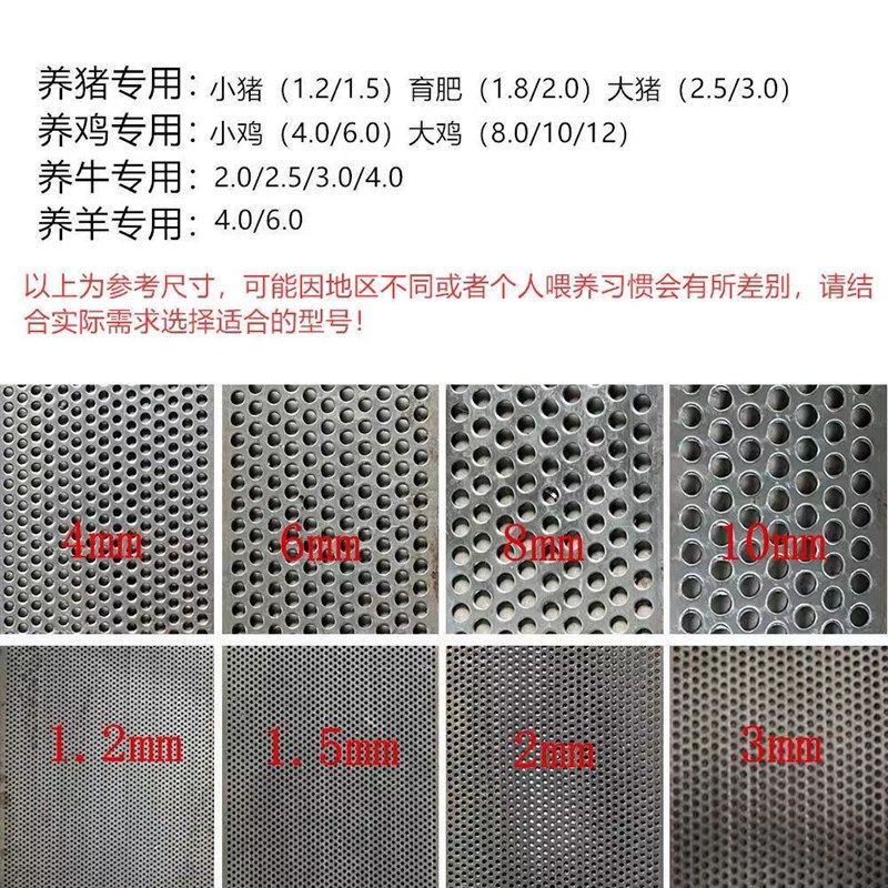 厂家新款加厚粉碎机筛罗底钢筛打料筛不锈钢筛片筛网筛子锤片配件