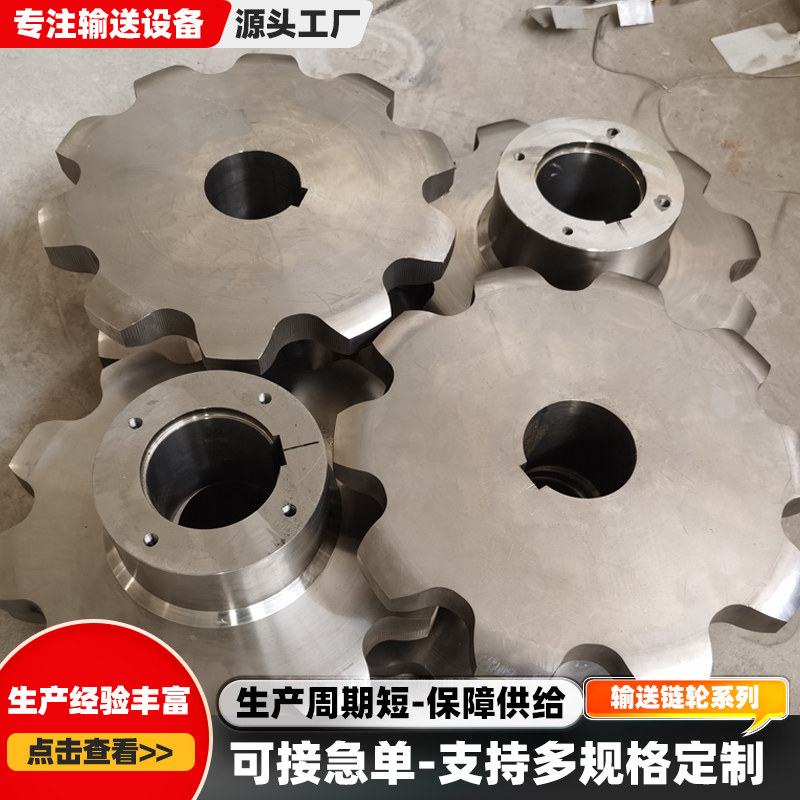 304不锈钢链轮机械配件5分10a单双排大节距链轮08b工业传动齿轮