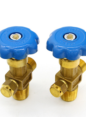 全铜QF-2氧气阀40L手轮款有丝阀杆氧气瓶阀门钢瓶阀门氧气瓶咀子