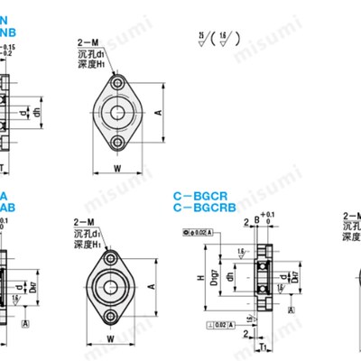 轴承座 简易型C-BGCAB/BGCBB 608 6000 6900 6001 6901 6904 6004