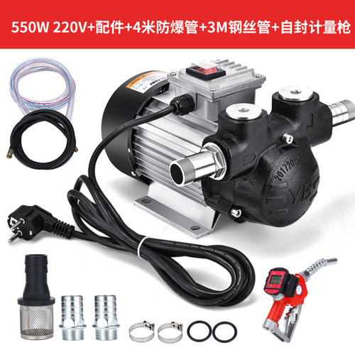 竟固两用抽水泵12V24V220V伏自吸泵柴油泵直流油泵抽油器加油机