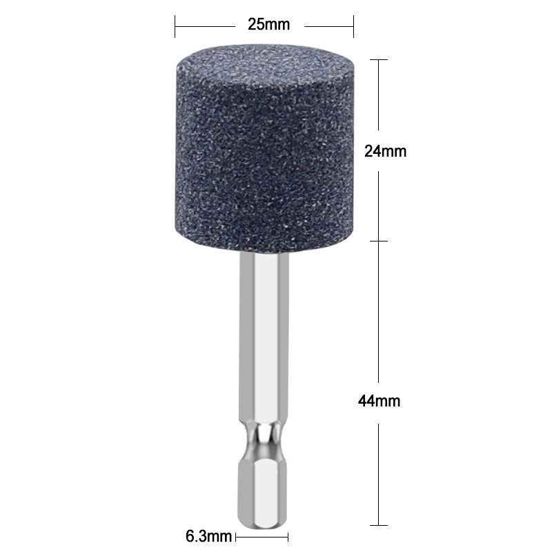六角柄砂轮磨头棕刚玉砂轮电磨头圆柱形圆锥形电动磨头