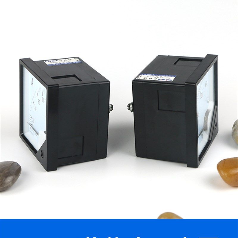 短款两节6L2交流直流指针式电流表电压表直通表头50/5A450V功率表