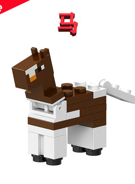 MC兼容国产我的世界B038马HORSE农场动物21187庇护所益智拼装积木