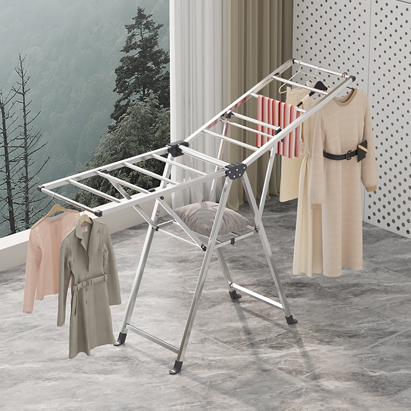 免装不锈钢可折叠不占地晾衣架
