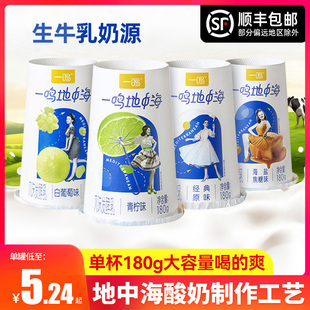 12杯原味浓郁酸奶学生营养早餐顺丰 一鸣地中海酸奶炭烧风味180g