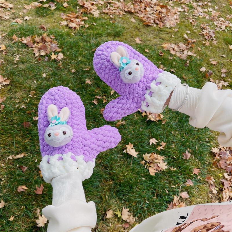 手套毛线手工diy编织材料包针织自制保暖送女友闺蜜圣诞礼物实用