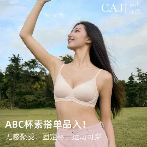 CAJ水晶pro无钢圈小胸聚拢内衣女