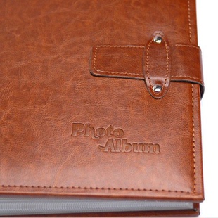 高档商务影楼皮面7寸200张收纳册家庭纪念册影集出口可放留言条