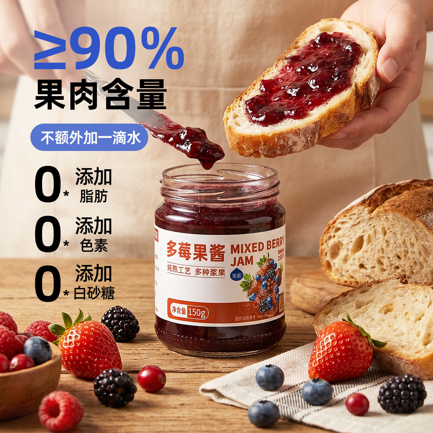 多莓酱果酱涂抹面包烘焙冲饮0脂