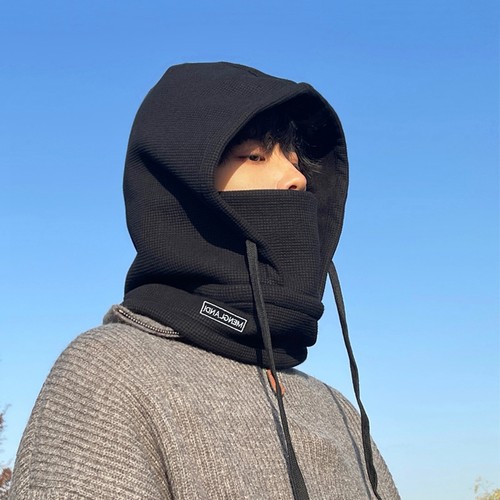 Winnie Lee巴拉克拉法帽男款帽子男冬季防寒防风面罩脖套围脖护耳