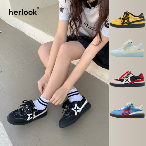 星星翻盖两穿德训女鞋