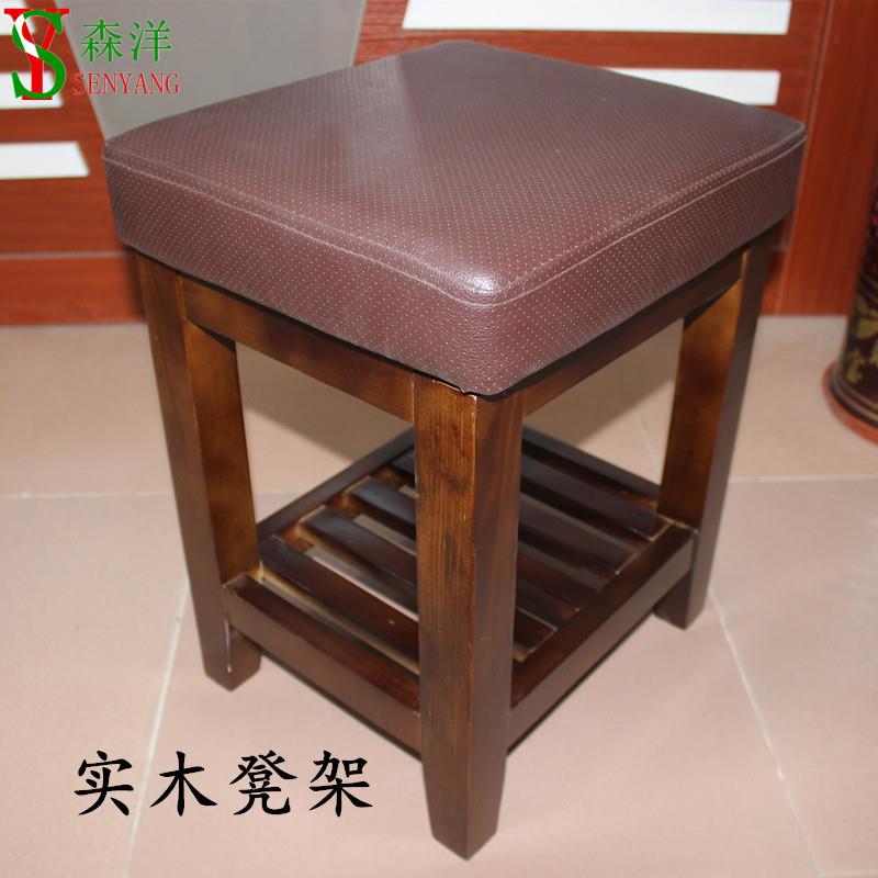 美容美发美甲技师凳按摩凳海棉凳实木板条方凳板条大工凳0841