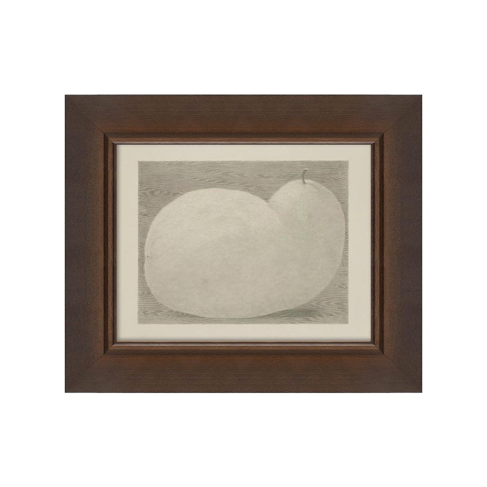 中古风组画客厅卧室现装饰画「胖梨&多喝开水」级餐厅壁画