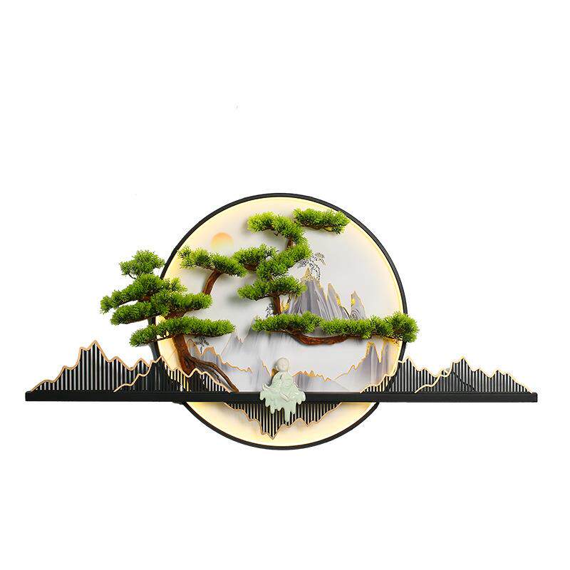 新中式客厅话装饰壁画立体迎客松玄关挂画沙发背景墙餐厅装饰挂画