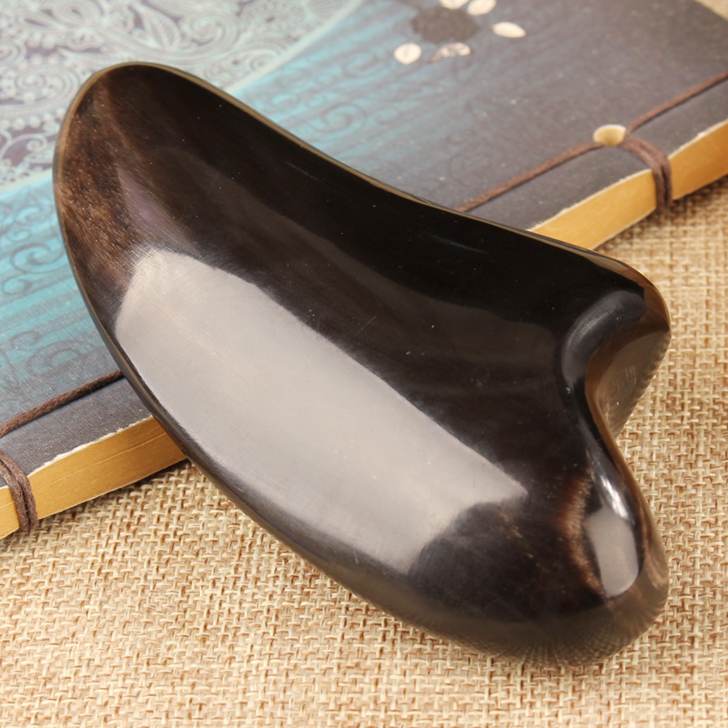 天然加厚大白水老牛角板刮痧面部脸部女美容提拉刮脸通用刮板正品