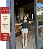 肉装 显瘦包臀千金感半身裙 微胖百搭A字短裙裤 小cherry 软软雪芙