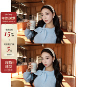 肉装 vintage毛衣 日系古早兔耳领微胖收腰修身 小cherry 少女心事