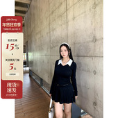 肉装 连衣裙配腰带秋 假两件微胖收腰显瘦修身 小cherry 暗影协奏曲