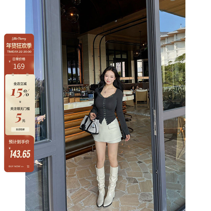 肉装小cherry 软软雪芙 微胖百搭A字短裙裤显瘦包臀千金感半身裙,女装/女士精品,半身裙,淘宝优惠券,粉丝福利购,淘宝优惠卷