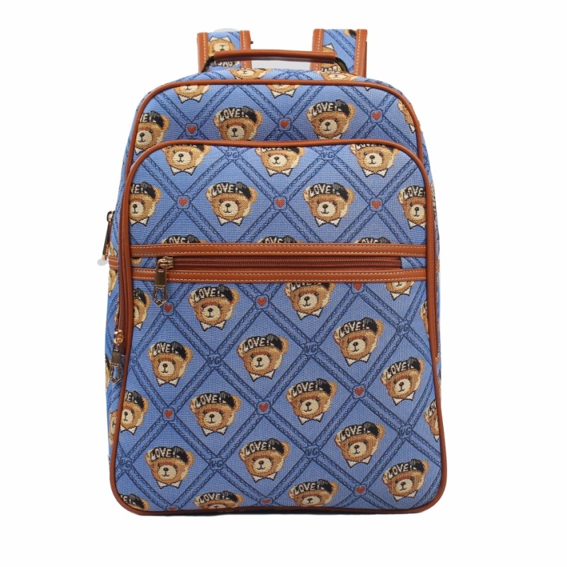 van gogh bear/梵高小熊v-008校园青年拉链学生学院书包背包双肩