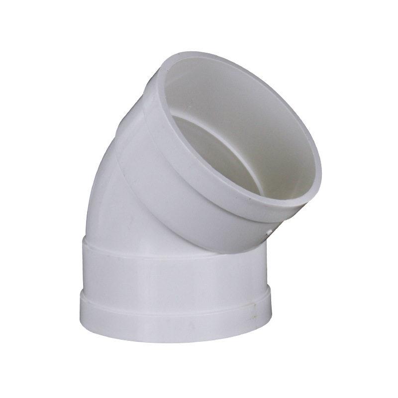 pvc45度弯头直弯接水排水管配件检查口半弯s弯下水管管件5075110