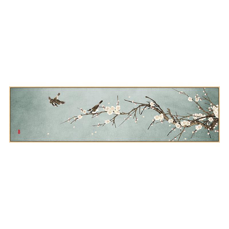 喜上梅梢新中式卧室床头挂画中国风客厅沙发装饰画禅意简约壁画