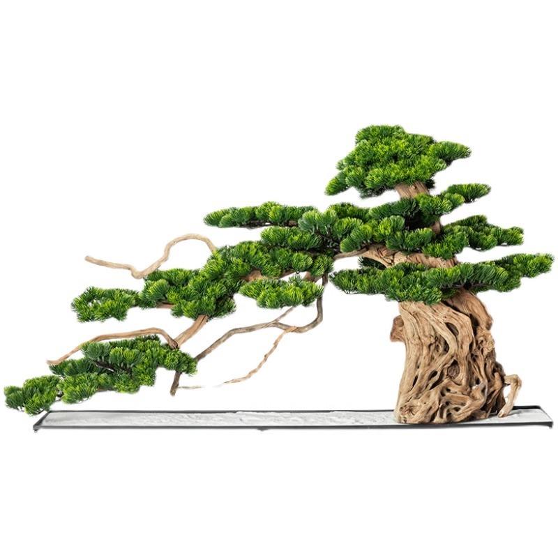 大型落地绿植假树仿真迎客松盆景酒店玄关别墅摆件微景观造景软装