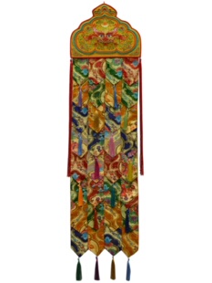 包邮佛幡佛堂寺院布置彩色尖角墙面柱子装饰佛挂幡法幢高1.2米1u.