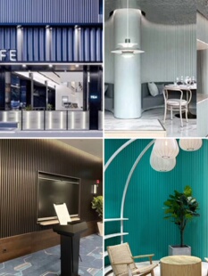 铝合金长城板金属波浪板波纹铝板铝型材长城铝单板铝格栅凹凸门u.