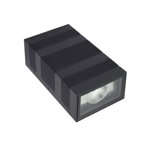 户外壁灯双头上下发光led庭院灯外墙壁挂简约方形铝材带条纹灯具