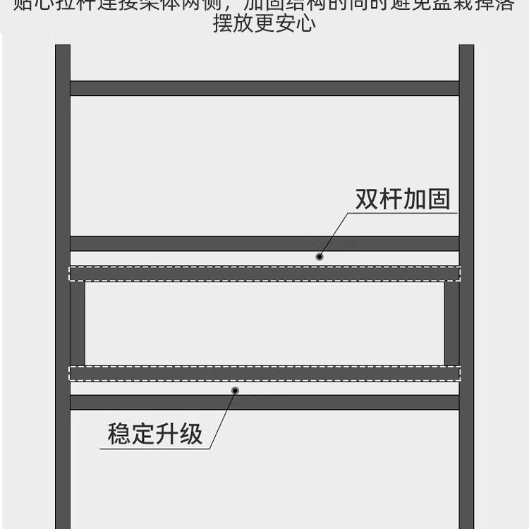 铁艺不锈钢花架置物架阳台户外庭院落地式阶梯多层多肉花盆架子