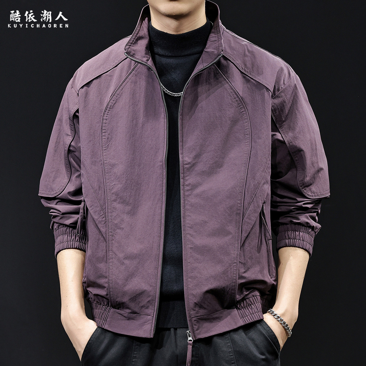 美式2026新款休闲夹克男士外套春秋款潮牌大码春季衣服男装冲锋衣