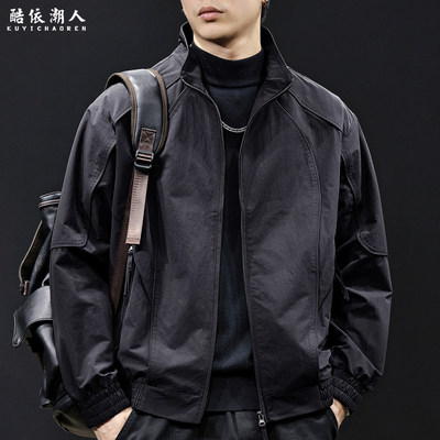 美式2025新款休闲夹克男士外套