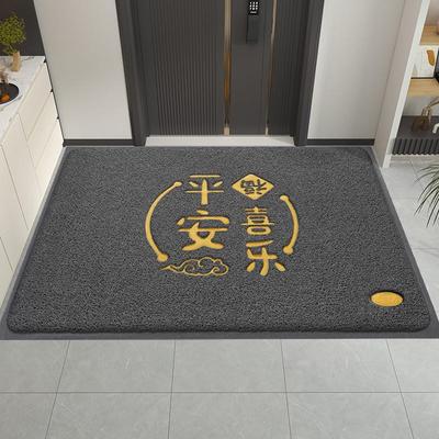 门口丝圈地垫进门脚垫红色免洗地毯家用出入平安玄关门外入户门