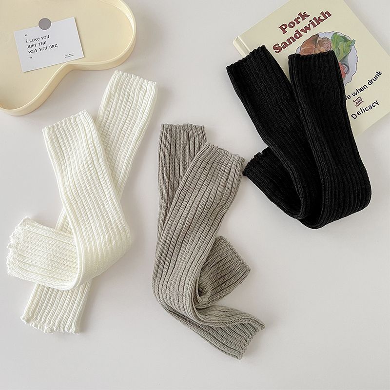 堆堆袜胖mm粗腿显瘦日系袜套jk小腿袜护小腿冬秋季白色小皮鞋配