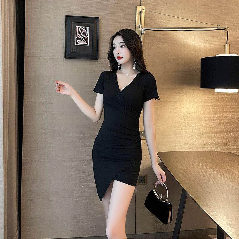 新款足浴足疗技师工作服女改良旗袍性感连衣裙夜场工装夜总店女