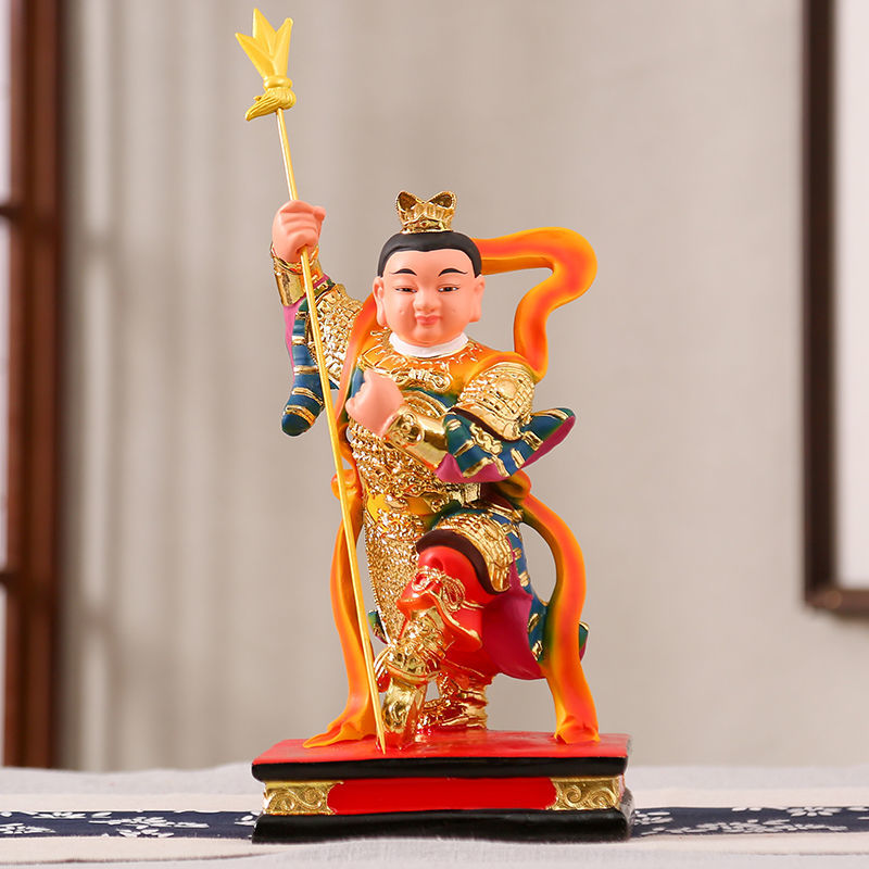 三太子哪咤神像脚踏风火轮哪咤三太子红孩儿树脂佛像88厘米1.08米
