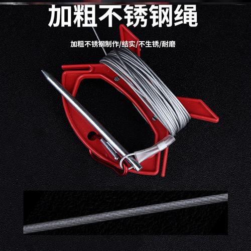钓鱼拴鱼绳锁扣拴鱼锁绳挂鱼器穿串养鱼绳不锈钢丝大小号控鱼扣i.