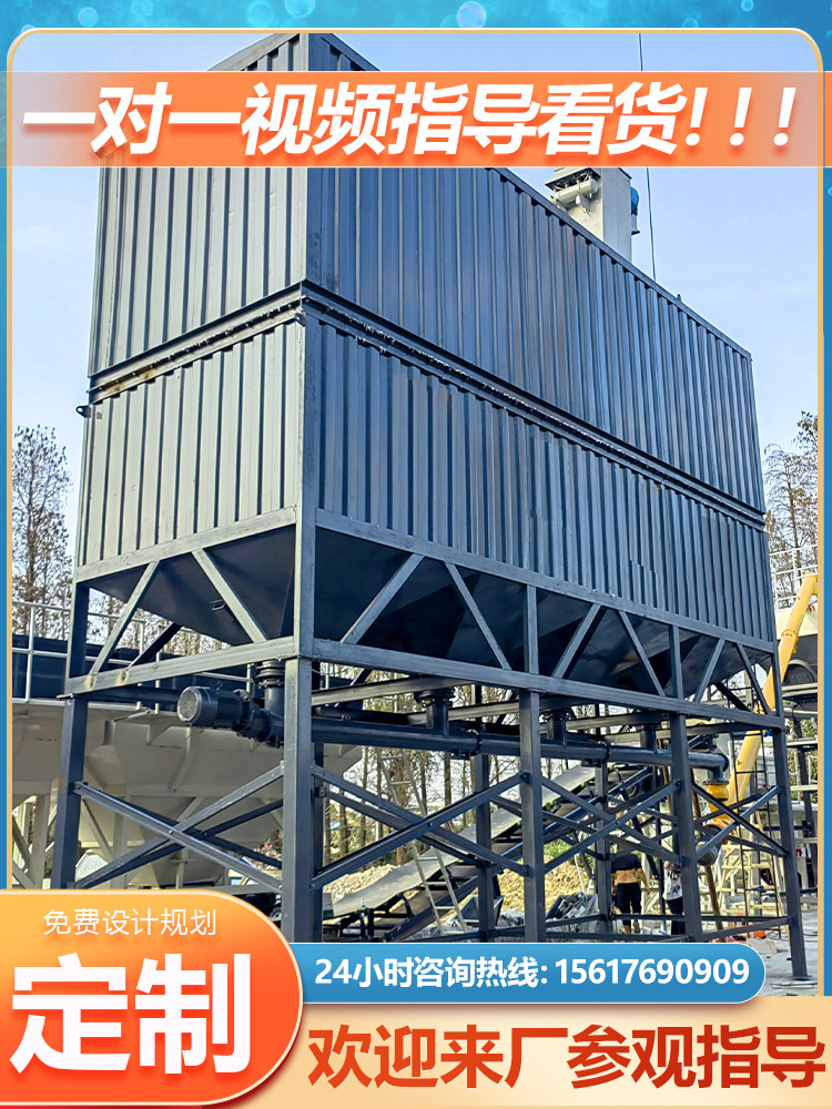 卧式水泥仓水泥罐50/60/80/100/150吨免基础散装水泥粉煤灰储料罐